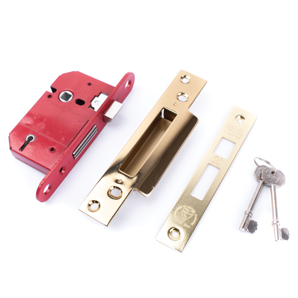 ERA 5 Lever Sash Lock - Polished Brass